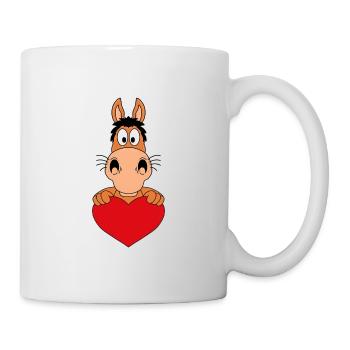 PFERD - PONY - REITEN - LIEBE - LOVE - Tasse - Weiß - Rechts