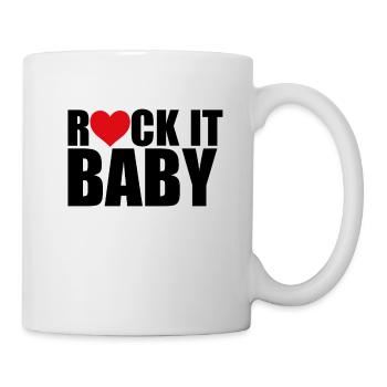 ROCK IT BABY - MUSIK - KIND - MUSIKER - Tasse - Weiß - Rechts