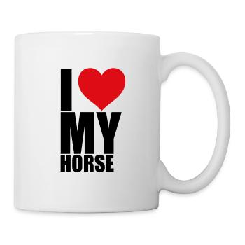 I LOVE MY HORSE - PFERD - PONY - LIEBE - Tasse - Weiß - Rechts
