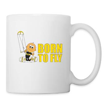 BORN TO FLY - KITESURFEN - BABY - KITE - KITEN - Tasse - Weiß - Rechts