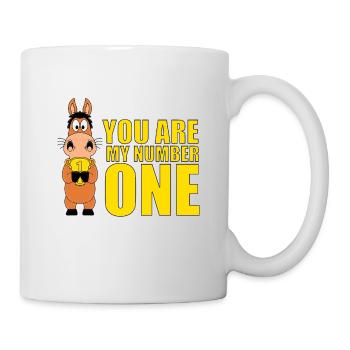 PFERD - POKAL - LIEBE - YOU ARE MY NUMBER ONE - Tasse - Weiß - Rechts