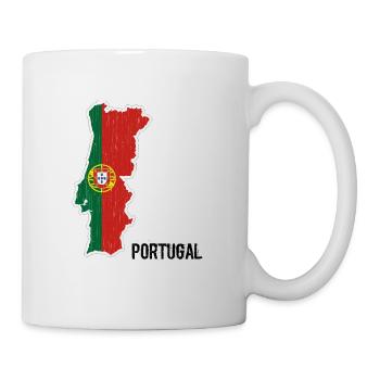 Portugal, drapeau, contour, souvenir - Mug blanc - blanc - Droite