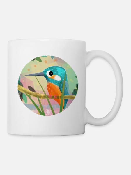 Eisvogel - Tasse - Weiß