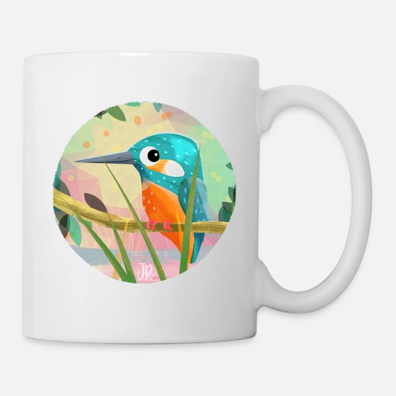 Eisvogel - Tasse - Weiß