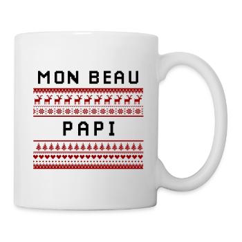 Mon beau papi - Mug blanc - blanc - Droite