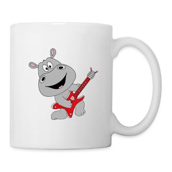 NILPFERD - GITARRE - MUSIK - LIEBE - LOVE - Tasse - Weiß - Rechts