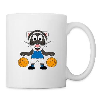 BASKETBALL - SPORT - FRETTCHEN - TIERISCH - Tasse - Weiß - Rechts