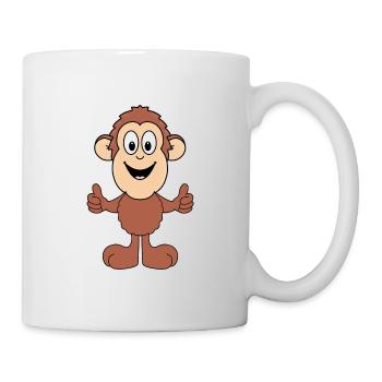AFFE - TIER - KIND - BABY - TIERISCH - GUT - Tasse - Weiß - Rechts