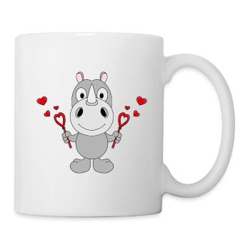 SEIFENBLASEN - LIEBE - NASHORN - TIER - Tasse - Weiß - Rechts