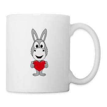 ESEL - HERZ - LIEBE - LOVE - TIERLIEB - TIER - Tasse - Weiß - Rechts