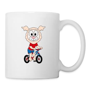 FAHRRAD - LAMA - ALPAKE - TIER - TIERISCH - Tasse - Weiß - Rechts