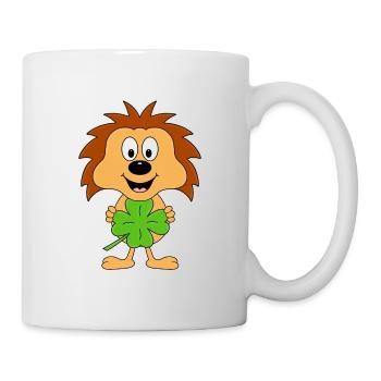 KLEEBLATT - GLÜCKSBRINGER - IGEL - TIER - Tasse - Weiß - Rechts