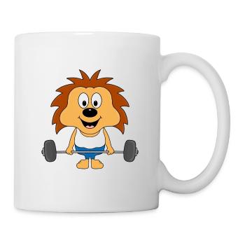 IGEL - FITNESS - SPORT - GEWICHTHEBER - TIER - Tasse - Weiß - Rechts