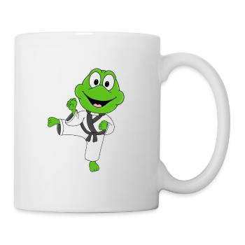 FROSCH - KARATE - SELBSTVERTEIDIGUNG - KAMPFSPORT - Tasse - Weiß - Rechts