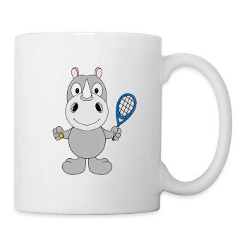 NASHORN - TENNIS - SPORT - TIER - KIND - BABY - Tasse - Weiß - Rechts