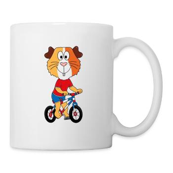 MEERSCHWEINCHEN - FAHRRAD - SPORT - KIND - BABY - Tasse - Weiß - Rechts