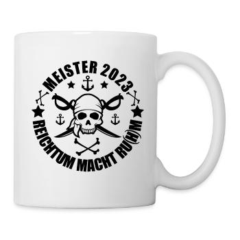 Meister 2023 Piraten Design - Tasse - Weiß - Rechts
