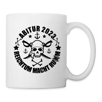 Abitur 2023 Piraten Design - Tasse - Weiß - Rechts