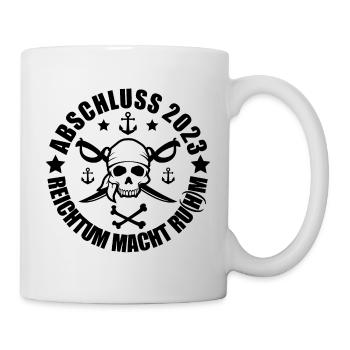 Abschluss 2023 Piraten Design - Tasse - Weiß - Rechts