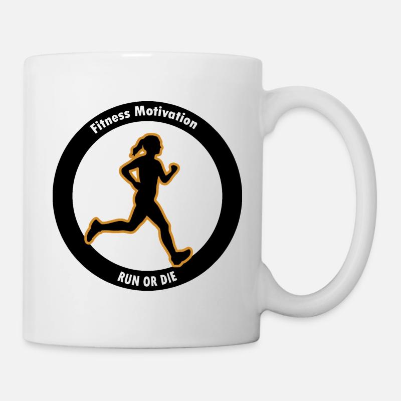Fitness Motivation. Run or Die - Mug - white