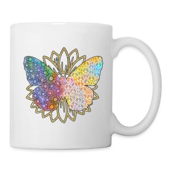 Hippie Peace Peace 60's 70's Love T-Shirt - Mug - white - Right