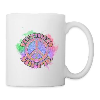 Hippie Peace Peace 60's 70's Love T-Shirt - Mug - white - Right