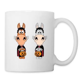 PFERDE - PONYS - HALLOWEEN - TIERISCH - Tasse - Weiß - Rechts