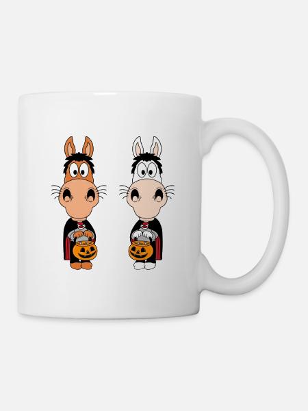 PFERDE - PONYS - HALLOWEEN - TIERISCH - Tasse - Weiß