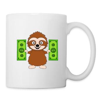 FAULTIER - GELD - TIER - TIERISCH - Tasse - Weiß - Rechts
