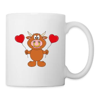 RIND - BULLE - KUH - STIER - LIEBE - LOVE - TIER - Tasse - Weiß - Rechts