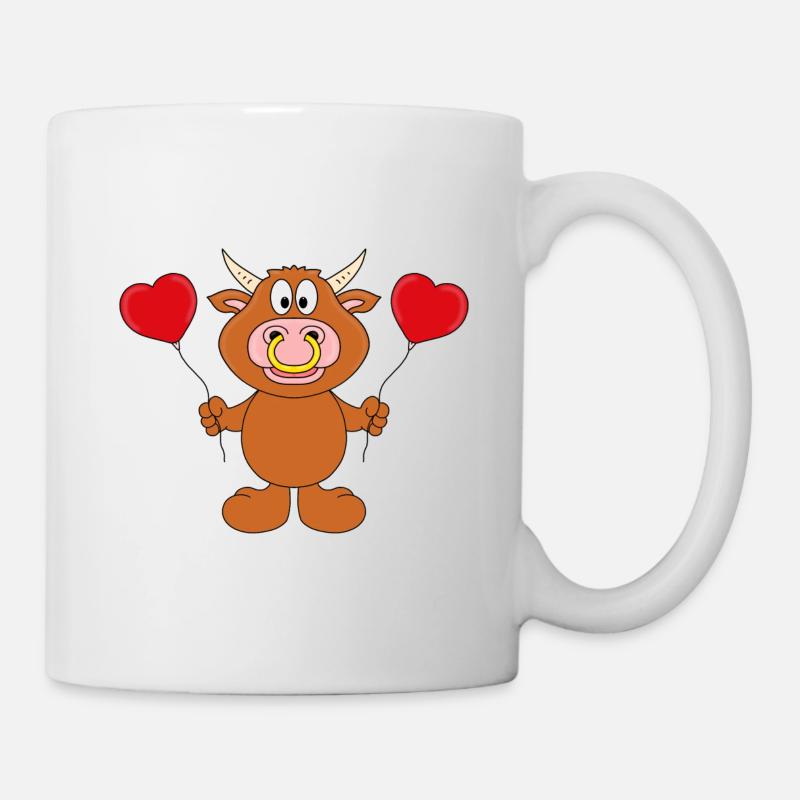 RIND - BULLE - KUH - STIER - LIEBE - LOVE - TIER - Tasse - Weiß