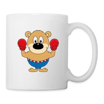 TEDDY - BÄR - TEDDYBÄR - BOXER - BOXEN - SPORT - Tasse - Weiß - Rechts