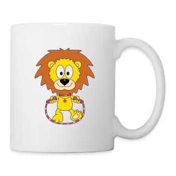 LÖWE - SEILSPRINGEN - SPRINGSEIL - TIER - BABY - Tasse - Weiß - Rechts