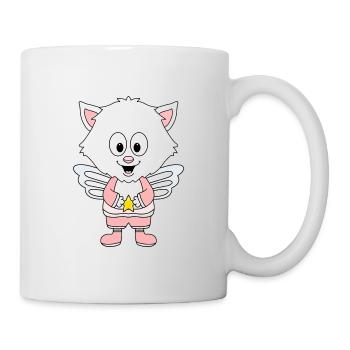 KATZE - KATER - ENGEL - HIMMEL - STERN - TIER - Tasse - Weiß - Rechts