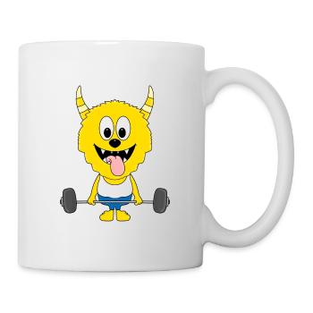 MONSTER - FITNESS - SPORT - BODYBUILDING - FIT - Tasse - Weiß - Rechts