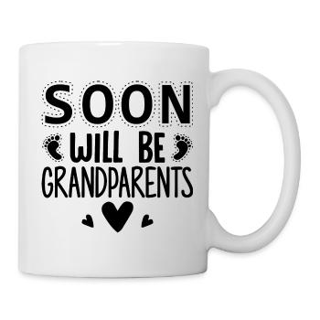 Wir werden Großeltern, Wir werden Oma und Opa - Tasse - Weiß - Rechts