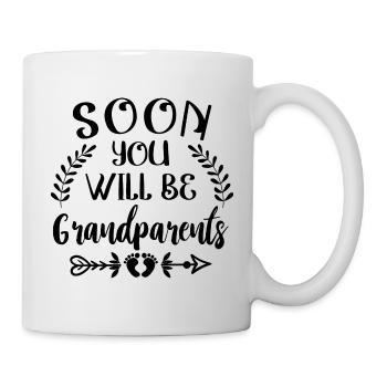 Vous serez bientôt grands-parents. Grand-mère et grand-père - Mug blanc - blanc - Droite