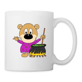 TEDDYBÄR - BÄR - TEDDY - HEXE - HALLOWEEN - Tasse - Weiß - Rechts