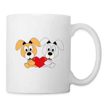 HUNDE - LIEBE - LOVE - TIERISCH - VERLIEBT - Tasse - Weiß - Rechts