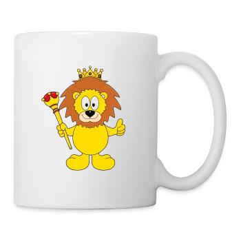 KÖNIG - LÖWE - TIER - TIERISCH - GUT - Tasse - Weiß - Rechts