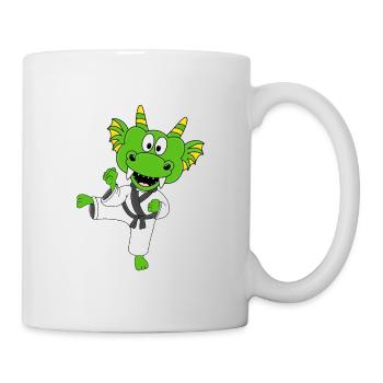 DRACHE - KARATE - JUDO - KAMPFSPORT - SPORT - FIT - Tasse - Weiß - Rechts
