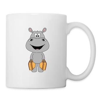 NILPFERD - KOFFER - REISE - URLAUB - AUSWANDERER - Tasse - Weiß - Rechts
