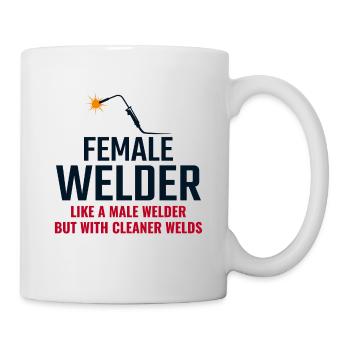 Schweißerschweißerin Factory Workshop Eisenarbeiterin - Tasse - Weiß - Rechts