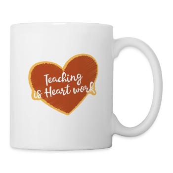 Teaching Is Heart Work - Mug blanc - blanc - Droite