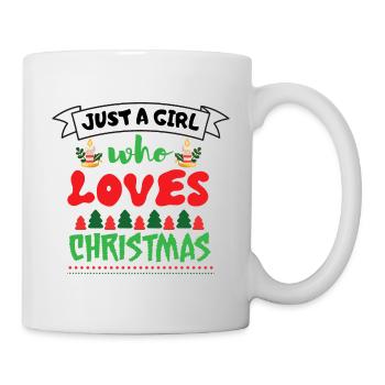 Weihnachten Juste une fille qui aime Noël - Mug blanc - blanc - Droite