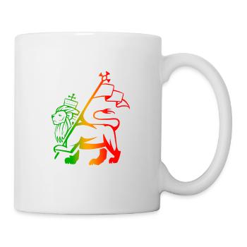 Rasta lion - Mug blanc - blanc - Droite