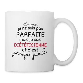 Not perfect but dietician - Mug - white - Right
