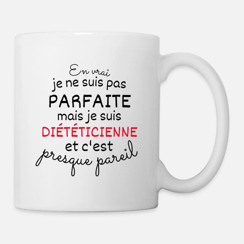 Pas Parfaite Mais Diététicienne - Mug blanc - blanc