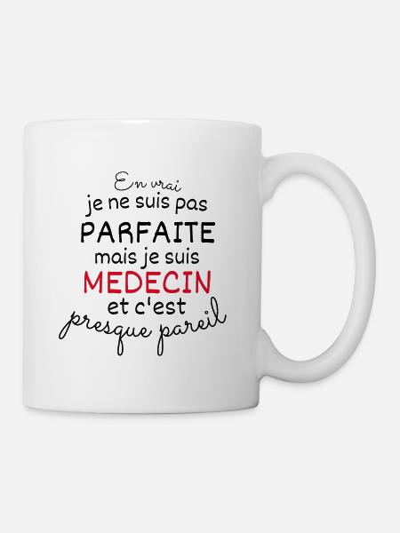 Pas Parfaite Mais Medecin - Mug blanc - blanc