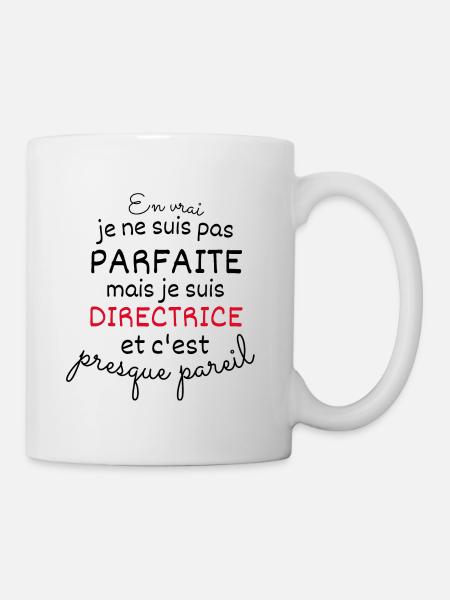 En Vrai Pas Parfaite Mais Directrice - Mug blanc - blanc